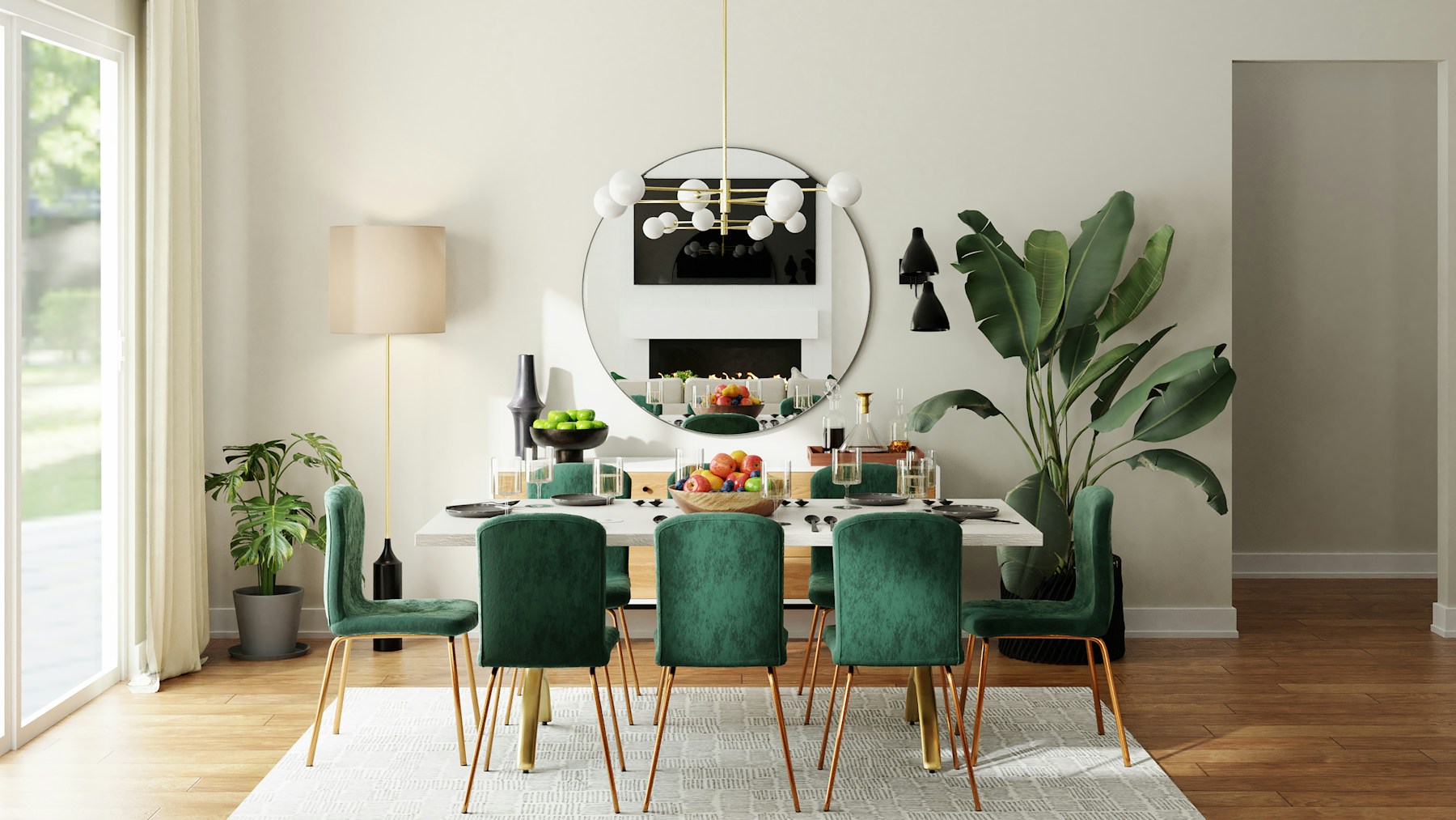 Mirror and dressing corner